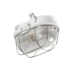 Lubinis šviestuvas HERMI 7063NB GLS-CFL E27 230V IP54 Stiklas Bakelitas Balta