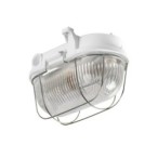 Lubinis šviestuvas HERMI 7063NB GLS-CFL E27 230V IP54 Stiklas Bakelitas Balta