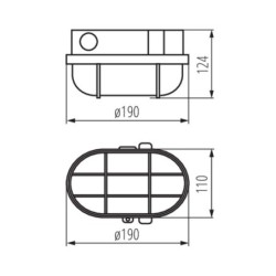 Lubinis šviestuvas HERMI 7063NB GLS-CFL E27 230V IP54 Stiklas Bakelitas Balta