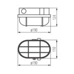 Lubinis šviestuvas HERMI 7063NB GLS-CFL E27 230V IP54 Stiklas Bakelitas Balta