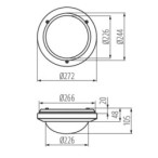 Lubinis šviestuvas MARC DL-60 GLS-CFL E27 230V IP54 PC Balta