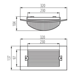 Lubinis šviestuvas TURK DL-60 GLS-CFL E27 230V IP54 PC Balta