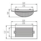 Lubinis šviestuvas TURK DL-60 GLS-CFL E27 230V IP54 PC Balta