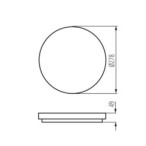 Lubinis šviestuvas VARSO LED 18W NW O SMD 230V 4000K 1700lm IP54 Plastikas Balta
