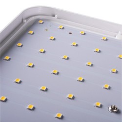 Lubinis šviestuvas VARSO LED 18W NW L SMD 230V 4000K 1700lm IP54 Plastikas Balta