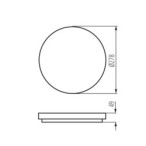 Lubinis šviestuvas VARSO LED 1 NW O-SE SMD 230V 4000K 1700lm IP54 Plastikas Balta