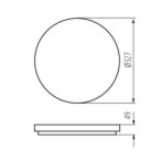 Lubinis šviestuvas VARSO LED 24W NW O-SE SMD 230V 4000K 2280lm IP54 Plastikas Balta