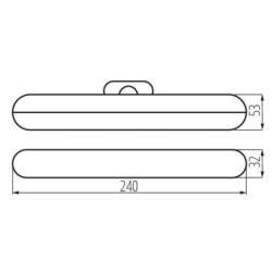 Sieninis šviestuvas CALIZA LED CCT W 2W 3,7 DC ACCU IP20 Plastikas Balta