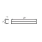 Sieninis šviestuvas AKVO IP44 15W NW B 230V 1600lm Aliuminio lydinys Juoda