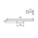 Sieninis šviestuvas ASTEN IP44 12W NW W 230V 1070lm Aliuminio lydinys Plastikas Balta