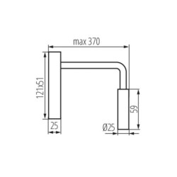 Sieninis šviestuvas TONIL II LED W 3,3W 230V IP20 Aliuminio lydinys Plastikas Balta