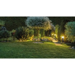 Sieninis lauko šviestuvas VADRA 16L-UP GLS-CFL E27 230V IP44 Plastikas Aliuminio lydinys Antracito