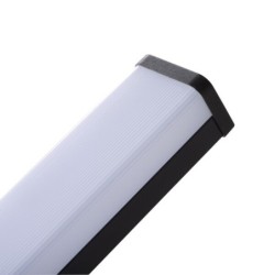 Sieninis šviestuvas ASTEN IP44 8W NW B 230V 590lm Aliuminio lydinys Plastikas Juoda
