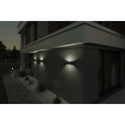 Sieninis lauko šviestuvas BISO LED EL 8W GR 230V 4000K 140lm IP54 Aliuminio lydinys Grafito