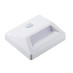Sieninis šviestuvas IRS3xAAA LED PIR W NW 0,3W 3x1,5 DC 4000K 10lm IP54 Plastikas Balta