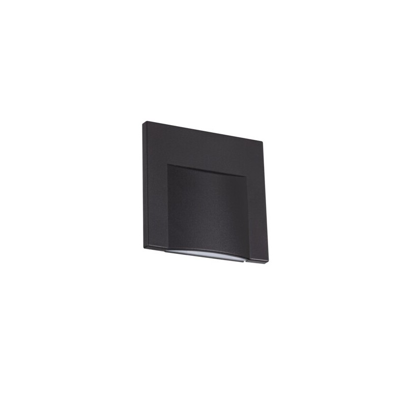 Sieninis šviestuvas ERINUS LED L B-WW 0,8W 12V DC 3000K 15lm IP20 Plastikas Juoda