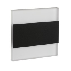 Sieninis šviestuvas TERRA LED B-WW 0,8W 12V DC 3000K 13lm IP20 Poliruotas nerūdijantis plienas Plastikas Juoda