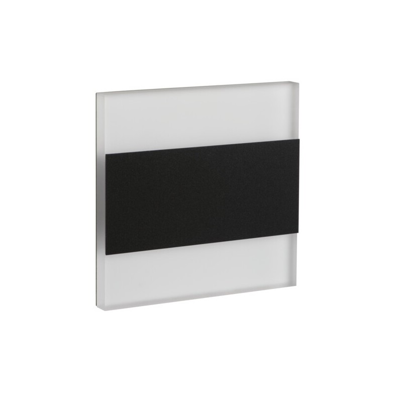 Sieninis šviestuvas TERRA LED B-WW 0,8W 12V DC 3000K 13lm IP20 Poliruotas nerūdijantis plienas Plastikas Juoda