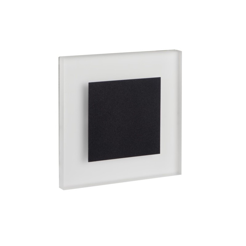 Sieninis šviestuvas APUS LED AC B-NW 1,3W 230V 4000K 14lm IP20 Poliruotas nerūdijantis plienas Plastikas Juoda