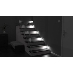 Sieninis šviestuvas APUS LED AC B-NW 1,3W 230V 4000K 14lm IP20 Poliruotas nerūdijantis plienas Plastikas Juoda