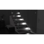 Sieninis šviestuvas APUS LED AC B-NW 1,3W 230V 4000K 14lm IP20 Poliruotas nerūdijantis plienas Plastikas Juoda