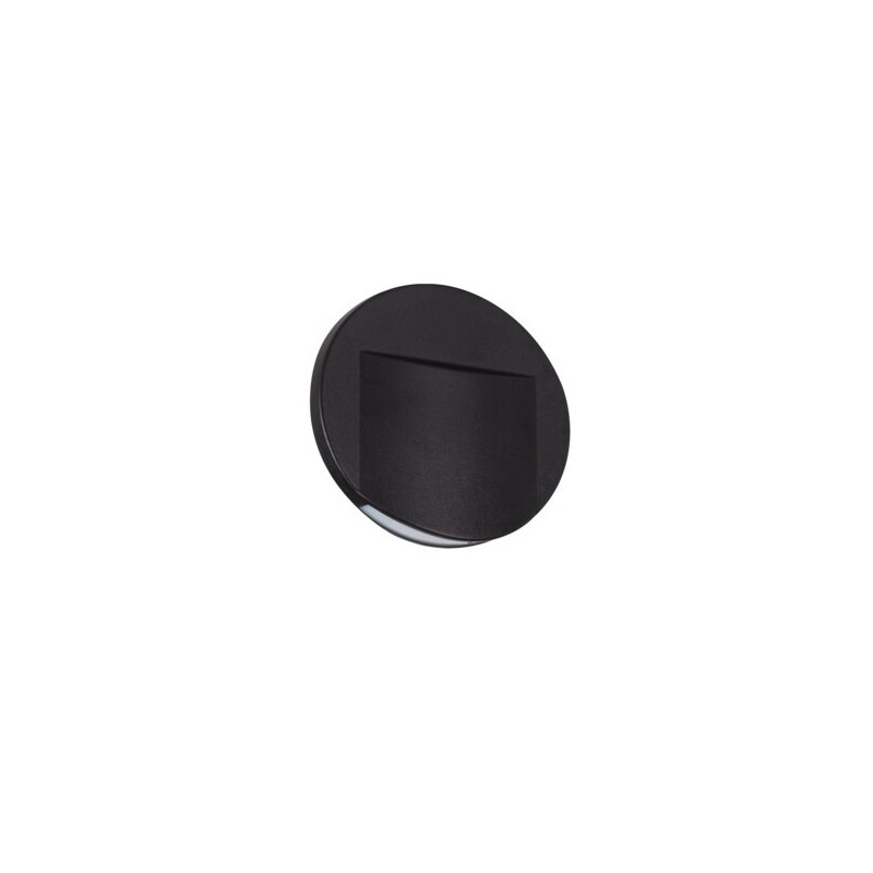 Sieninis šviestuvas ERINUS LED O B-WW 0,8W 12V DC 3000K 15lm IP20 Plastikas Juoda