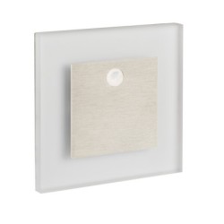 Sieninis šviestuvas APUS LED PIR WW 0,8W 12V DC 3000K 13lm IP20 Poliruotas nerūdijantis plienas Plastikas Nerūdijančio plieno