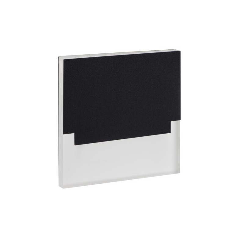 Sieninis šviestuvas SABIK LED B-WW 0,8W 12V DC 3000K 13lm IP20 Poliruotas nerūdijantis plienas Plastikas Juoda