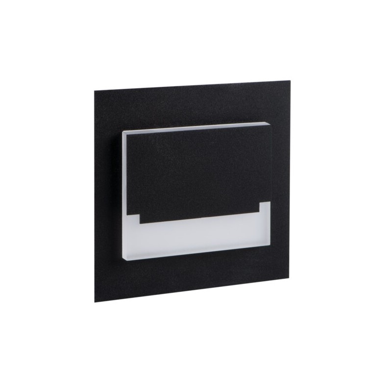 Sieninis šviestuvas SABIK MINI LED B-WW 0,8W 12V DC 3000K 13lm IP20 Poliruotas nerūdijantis plienas Plastikas Juoda