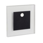 Sieninis šviestuvas APUS LED PIR B-NW 0,8W 12V DC 4000K 14lm IP20 Poliruotas nerūdijantis plienas Plastikas Juoda