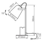 Stalinis šviestuvas RAIBO E27 W 230V II Metalas Balta