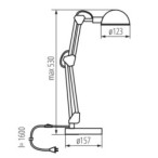 Stalinis šviestuvas PIXA KT-40-W E14 230V Plastikas, metalas Metalas Balta