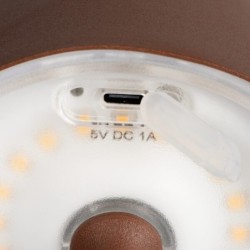 Stalinis šviestuvas INITA LED IP54 BR SMD 1,2W 3,7 DC 18650 ACCU 3000K 165lm Metalas Aliuminio lydinys Ruda