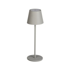 Stalinis šviestuvas INITA LED IP54 GR SMD 1,2W 3,7 DC 18650 ACCU 3000K 165lm Metalas Aliuminio lydinys Pilka