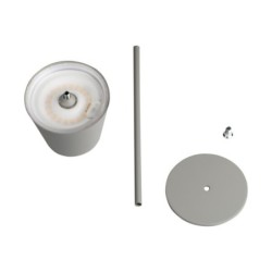 Stalinis šviestuvas INITA LED IP54 GR SMD 1,2W 3,7 DC 18650 ACCU 3000K 165lm Metalas Aliuminio lydinys Pilka