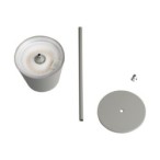 Stalinis šviestuvas INITA LED IP54 GR SMD 1,2W 3,7 DC 18650 ACCU 3000K 165lm Metalas Aliuminio lydinys Pilka