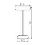Stalinis šviestuvas FLUXY LED IP44 W SMD 1,7W 3,7 DC 18650 ACCU Plastikas, metalas Plastikas Balta
