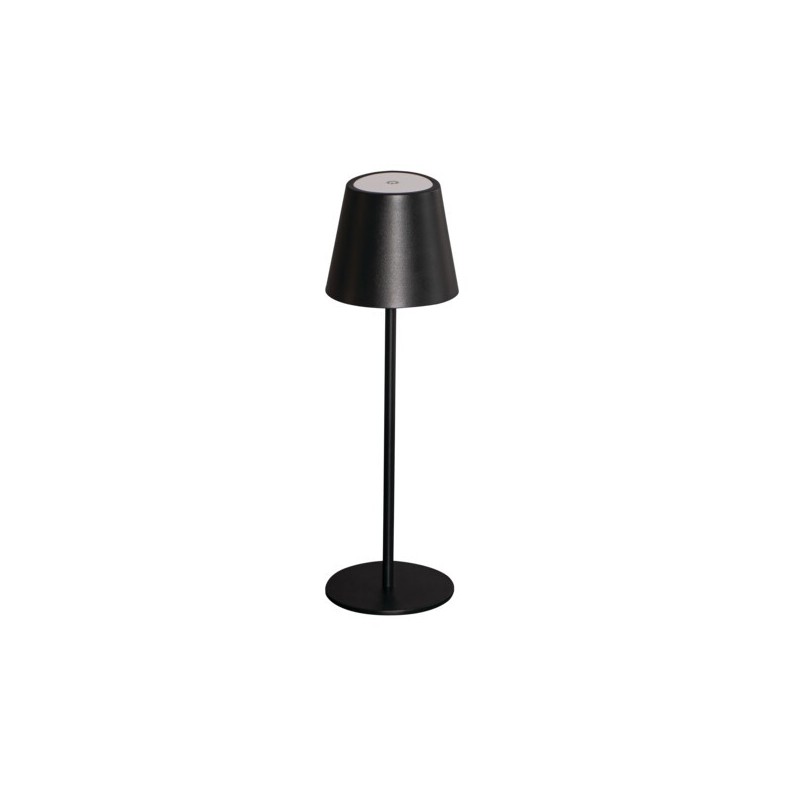Stalinis šviestuvas INITA LED IP54 B SMD 1,2W 3,7 DC 18650 ACCU 3000K 165lm Metalas, Aliuminio lydinys Juoda