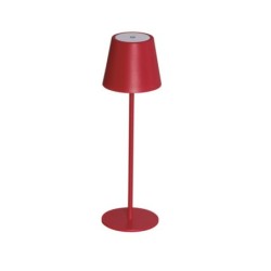 Stalinis šviestuvas INITA LED IP54 R SMD 1,2W 3,7 DC 18650 ACCU 3000K 165lm Metalas, Aliuminio lydinys Raudona