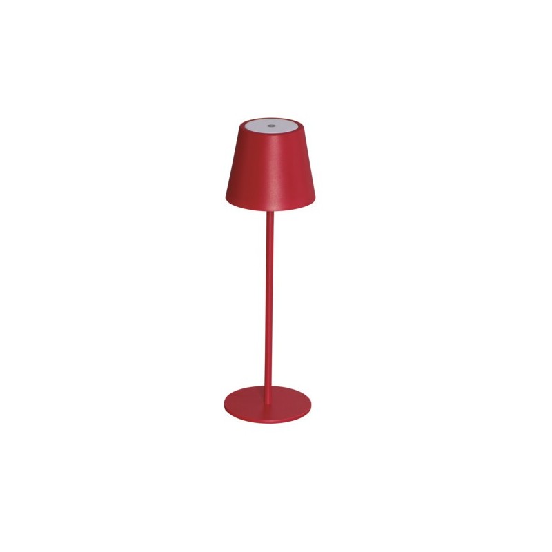 Stalinis šviestuvas INITA LED IP54 R SMD 1,2W 3,7 DC 18650 ACCU 3000K 165lm Metalas, Aliuminio lydinys Raudona