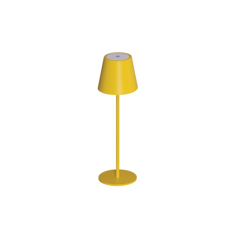 Stalinis šviestuvas INITA LED IP54 Y SMD 1,2W 3,7 DC 18650 ACCU 3000K 165lm Metalas, Aliuminio lydinys Geltona