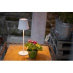 Stalinis šviestuvas INITA LED IP54 W SMD 1,2W 3,7 DC 18650 ACCU 3000K 165lm Metalas, Aliuminio lydinys Balta