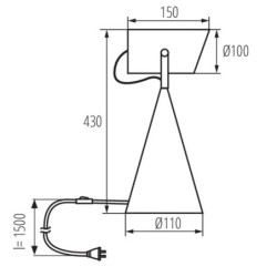 Stalinis šviestuvas LARATA E27 W 230V Metalas Balta