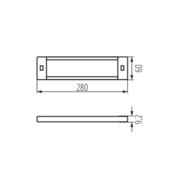 Baldinis šviestuvas DAXA-M-IR 5W CCTDIM W LED SMD 24 DC IP20 Plastikas Balta