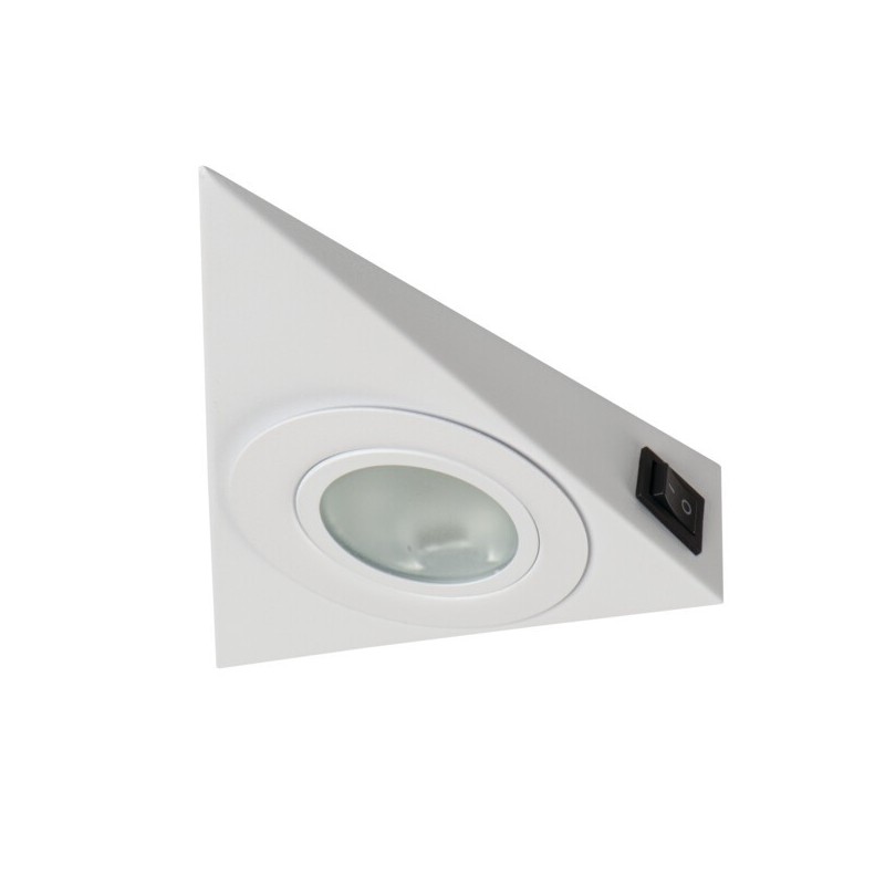 Baldinis šviestuvas ZEPO LFD-T02/S-W G4 12V AC/DC IP20 Plienas Stiklas Balta