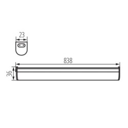 Baldinis šviestuvas MERA LED 15W NW SMD 230V IP20 Plastikas Balta