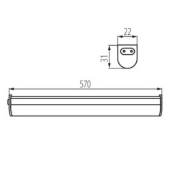 Baldinis šviestuvas LINUS LED 7W NW SMD 230V 4000K 760lm Plastikas Balta