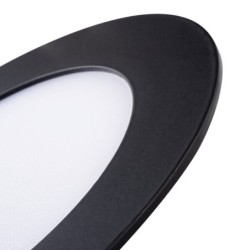 LED Panelė ROUNDA V2LED6W WW B 6W 230V 3000K 270lm IP44/20 (Šilta balta) Aliuminio lydinys Plastikas Juoda