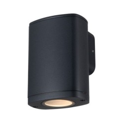 Sieninis lauko šviestuvas ZEVI EL 1xGU10 B PAR16 230V IP54 Aliuminio lydinys Stiklas Juoda