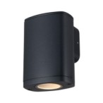 Sieninis lauko šviestuvas ZEVI EL 1xGU10 B PAR16 230V IP54 Aliuminio lydinys Stiklas Juoda
